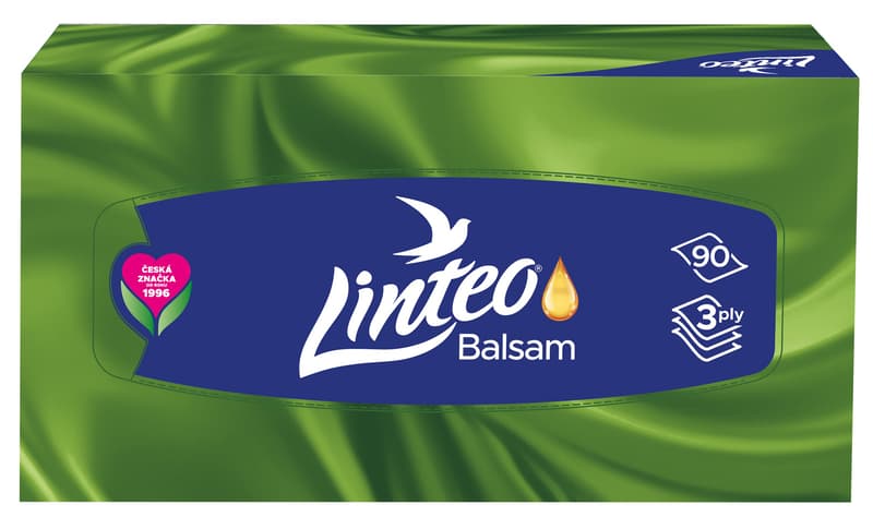 Linteo Paper handkerchiefs with balm 3-layer box
