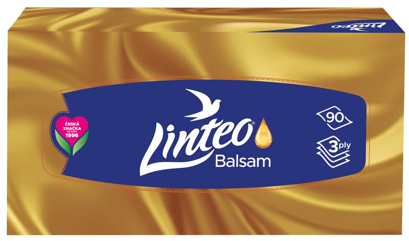 Linteo Paper handkerchiefs with balm 3-layer box