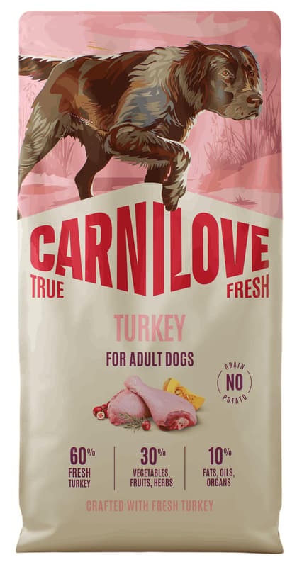 Carnilove True Fresh Granulované krmivo pro dospělé psy krocan