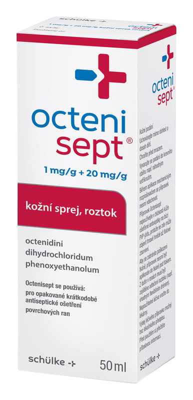 OCTENISEPT 1MG/G+20MG/G Kožní sprej, roztok 1X50ML