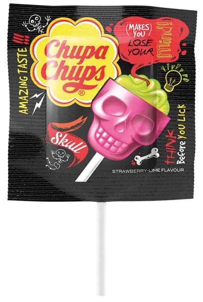 Chupa Chups Skull strawberry-lime lollipop