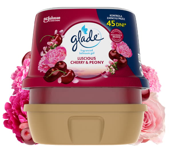 Glade Fragrant bathroom gel luscious cherry & peony