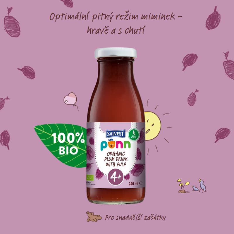 Salvest Põnn BIO Švestková šťáva s dužinou