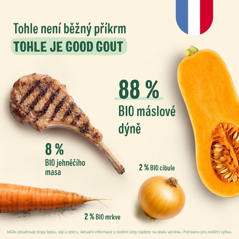 Good Gout BIO Máslová dýně s jehněčím masem
