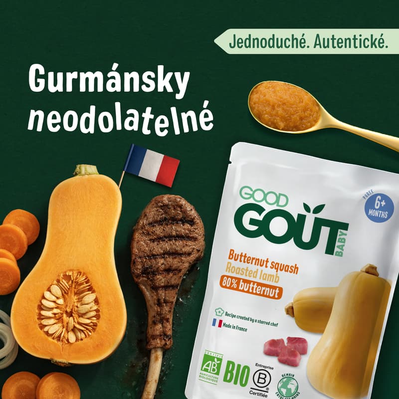Good Gout BIO Máslová dýně s jehněčím masem
