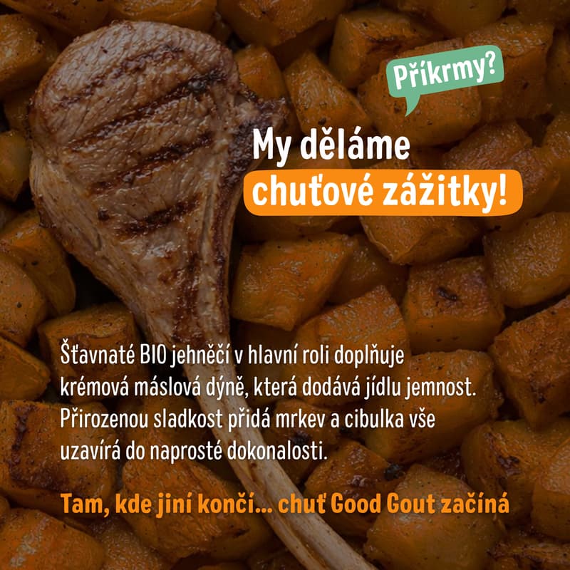 Good Gout BIO Máslová dýně s jehněčím masem