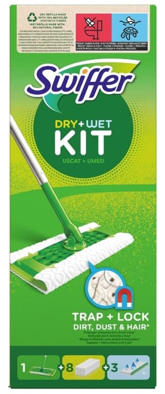 Swiffer Mop + 3 mokré a 8 suchých náhrad