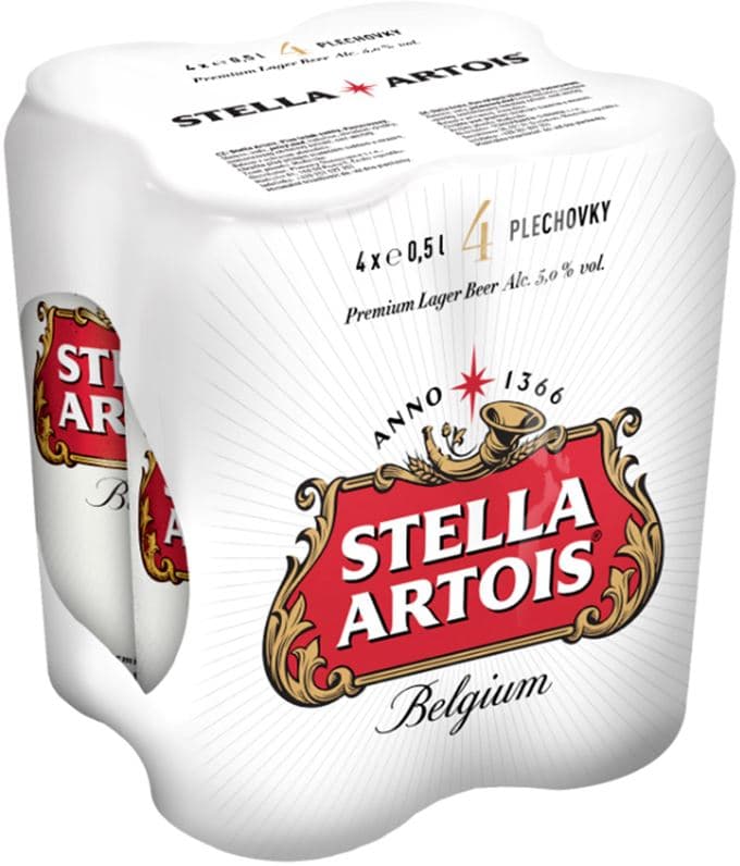 Stella Artois Světlý ležák plech 4×0,5 l