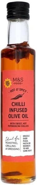 Marks & Spencer Olive oil flavored with chili with extra dried chili peppers