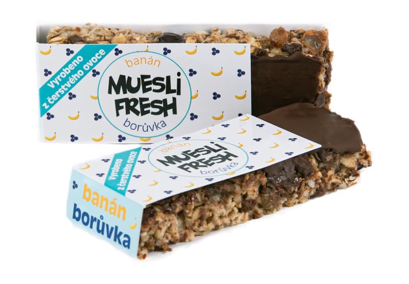 Muesli Fresh tyčinka borůvka-banán (1 kus)