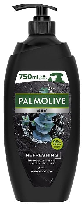 Palmolive For Men Refreshing Sprchový gel 3v1 na tělo, obličej a vlasy pro muže pumpa