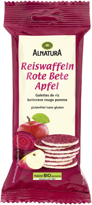 Alnatura Apple red bete rice waffle