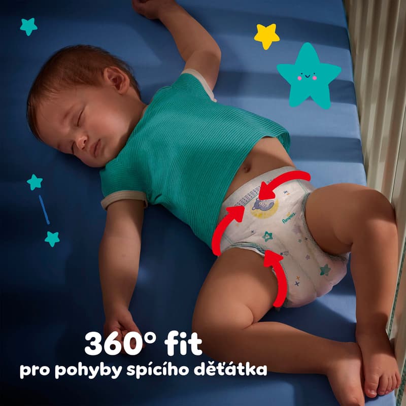 Pampers Night pants plenkové kalhotky 4 (9–15 kg)