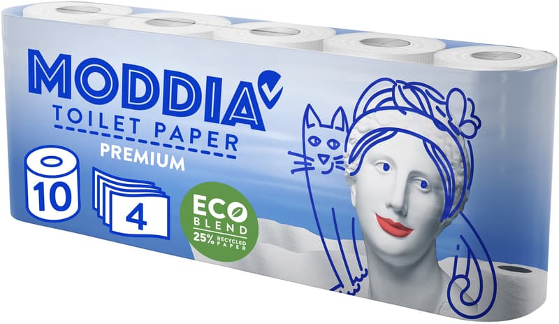 Moddia Toaletní papír 4vrstvý, 10 ks
