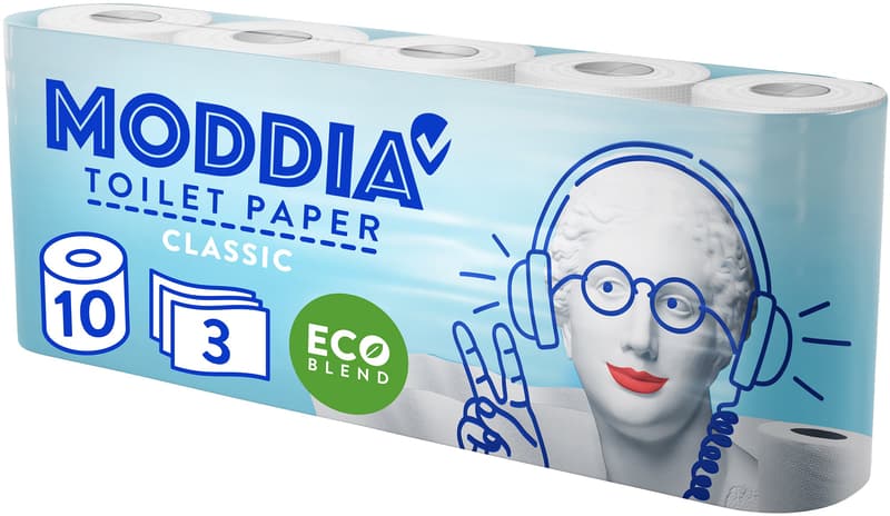 Moddia toilet paper 3-layer, 10 pcs