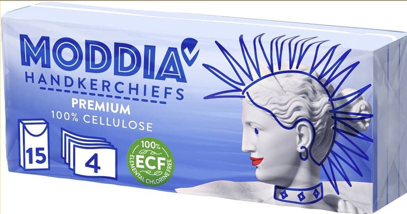 Moddia Papírové kapesníčky v balíčcích 4vrstvé 15×10 ks
