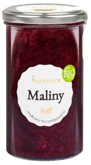 Šafránka BIO Raspberries extra jam selective special