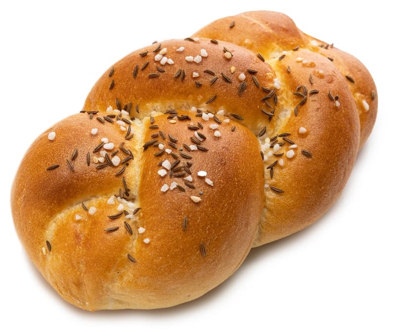 Rohlik.cz Bun knitted with lard sprinkled with salt and cumin