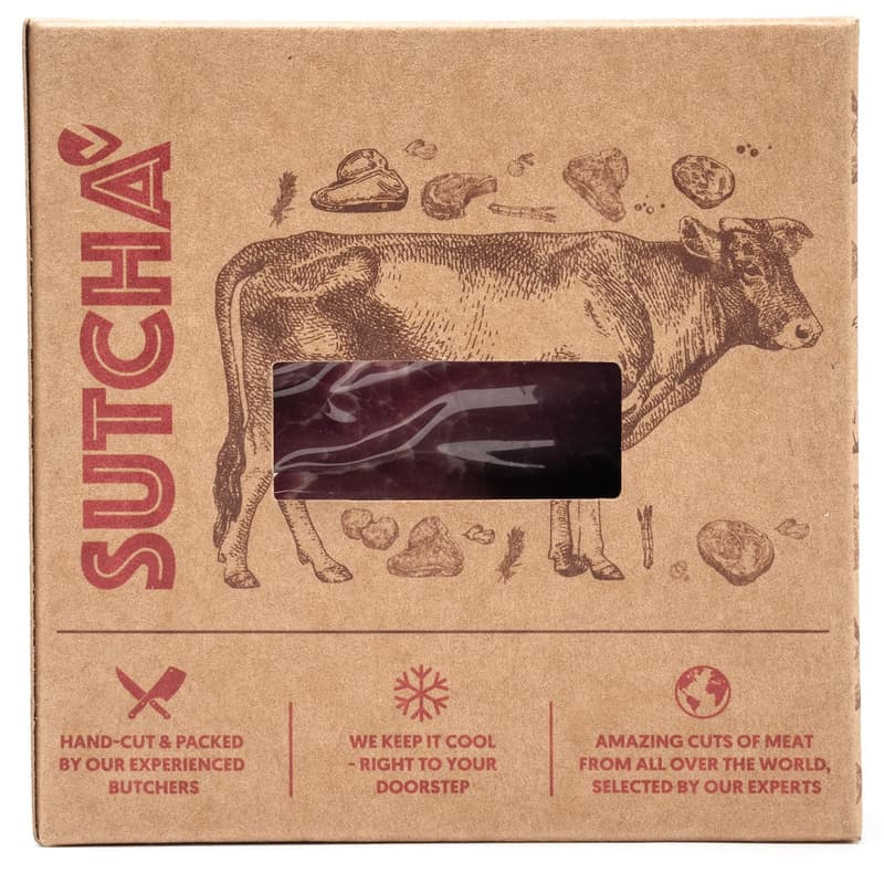 Sutcha Angus eye round steak from North America marbled