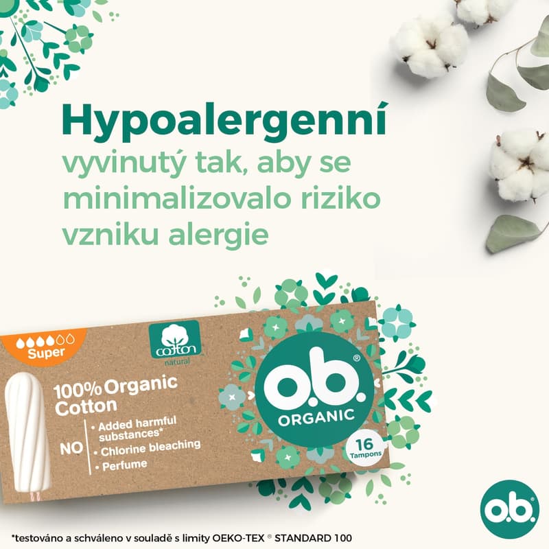 o.b. Tampony Organic Super