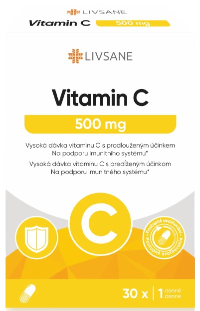 LIVSANE Vitamin C 500mg cps.30