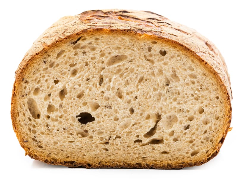 Wheat-type yeast bread half