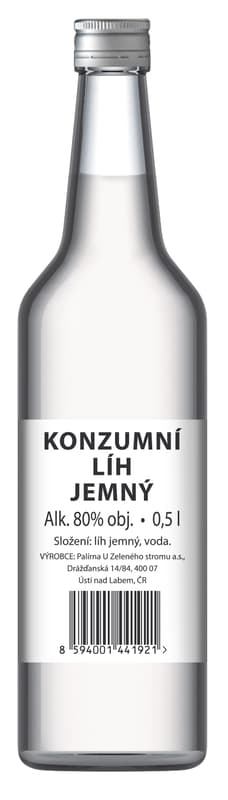 Konzumní líh jemný 80% obj.