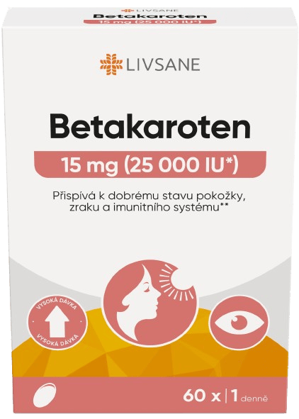 LIVSANE Betakaroten 15mg(25 000 IU)tob.60
