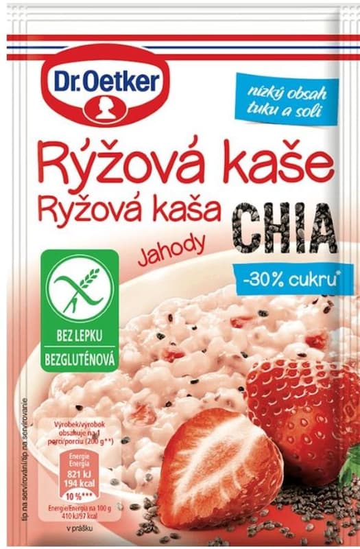Dr.Oetker Rice porridge without gluten strawberries and chia