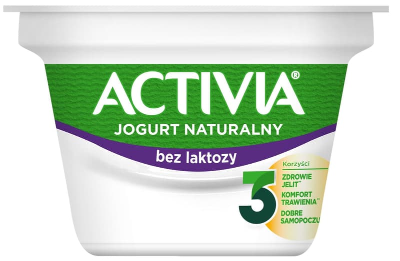 Danone Activia Probiotic white yogurt without lactose 