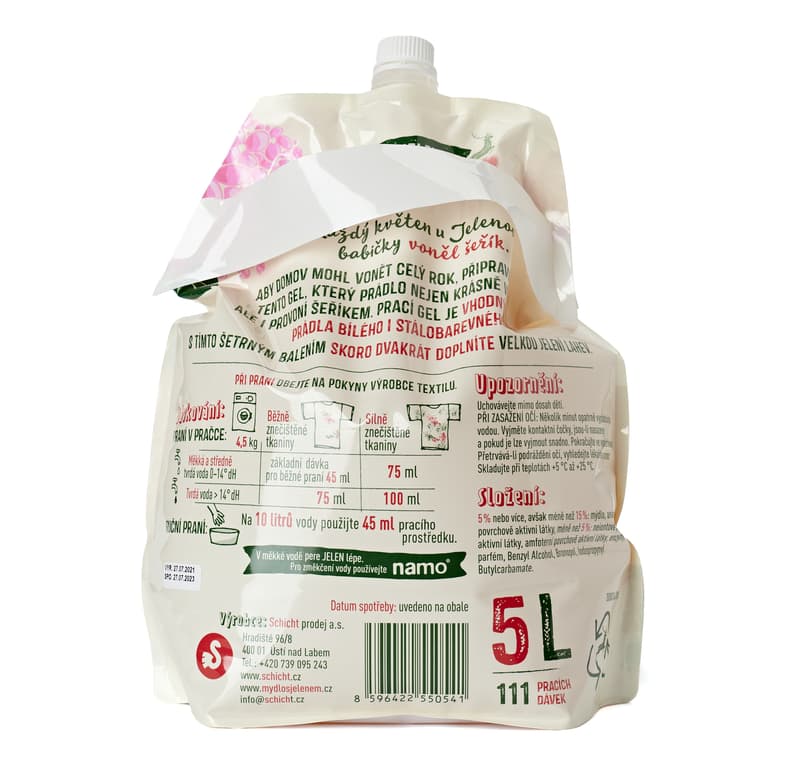 Jelen Prací gel s vůní šeříku - náhradní náplň (5l)