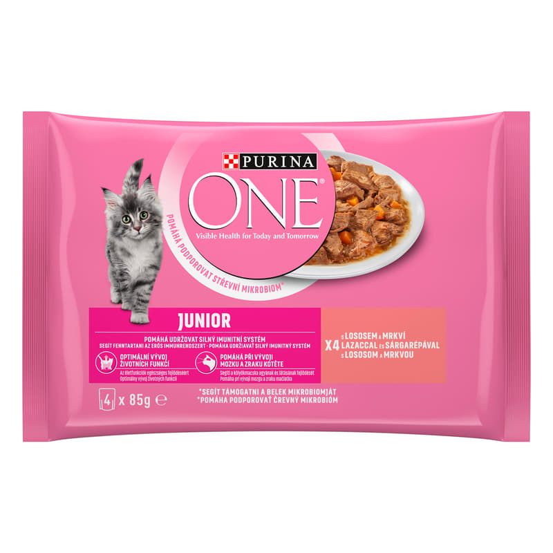 Purina ONE Junior kapsička pro koťata losos ve šťávě