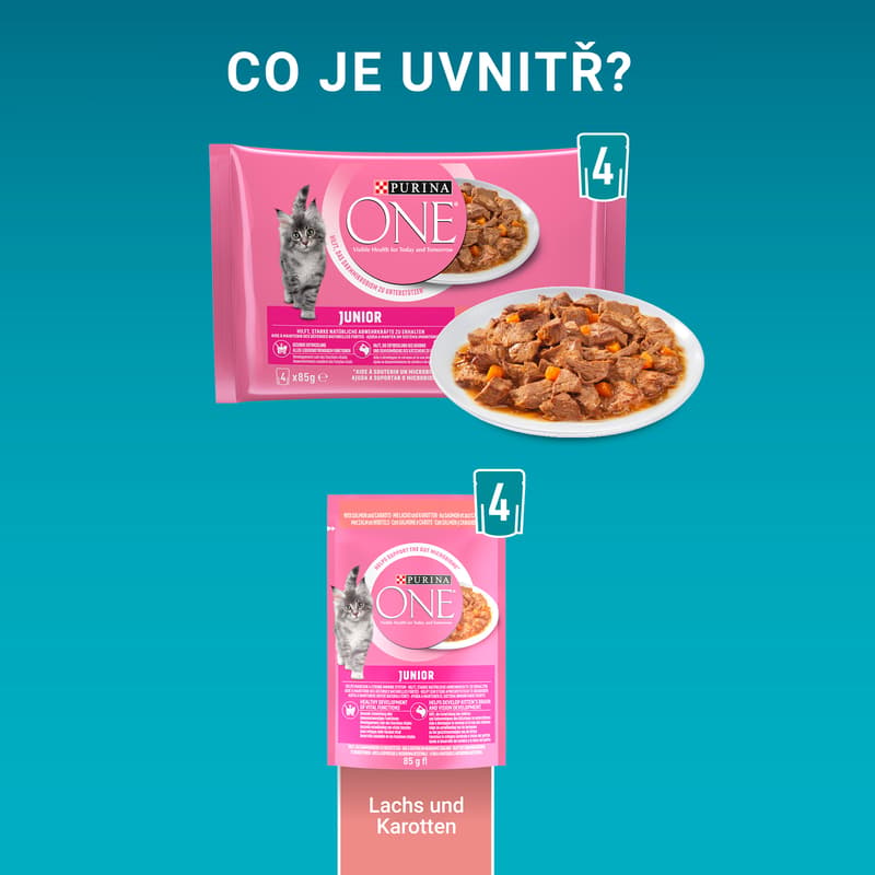 Purina ONE Junior kapsička pro koťata losos ve šťávě