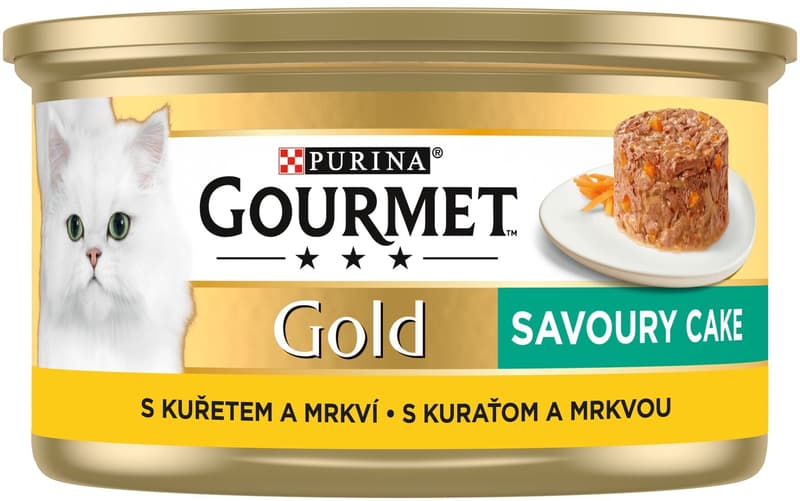 Gourmet Gold Savoury Cake konzerva pro kočky kuře