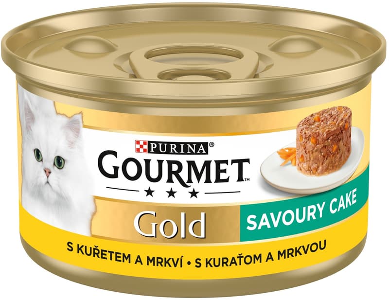 Gourmet Gold Savoury Cake konzerva pro kočky kuře