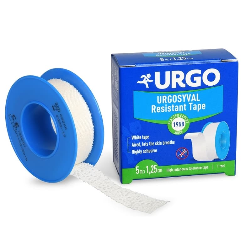 URGO SYVAL Textilní náplast bílá 1.25cmx5m