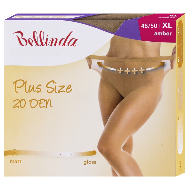 Bellinda tights Plus size, amber, XL