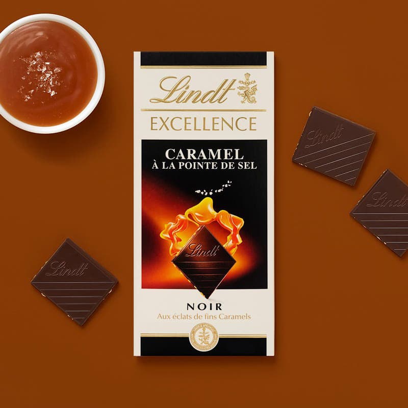 Lindt Chocolate EXCELLENCE dark with caramel and sea salt