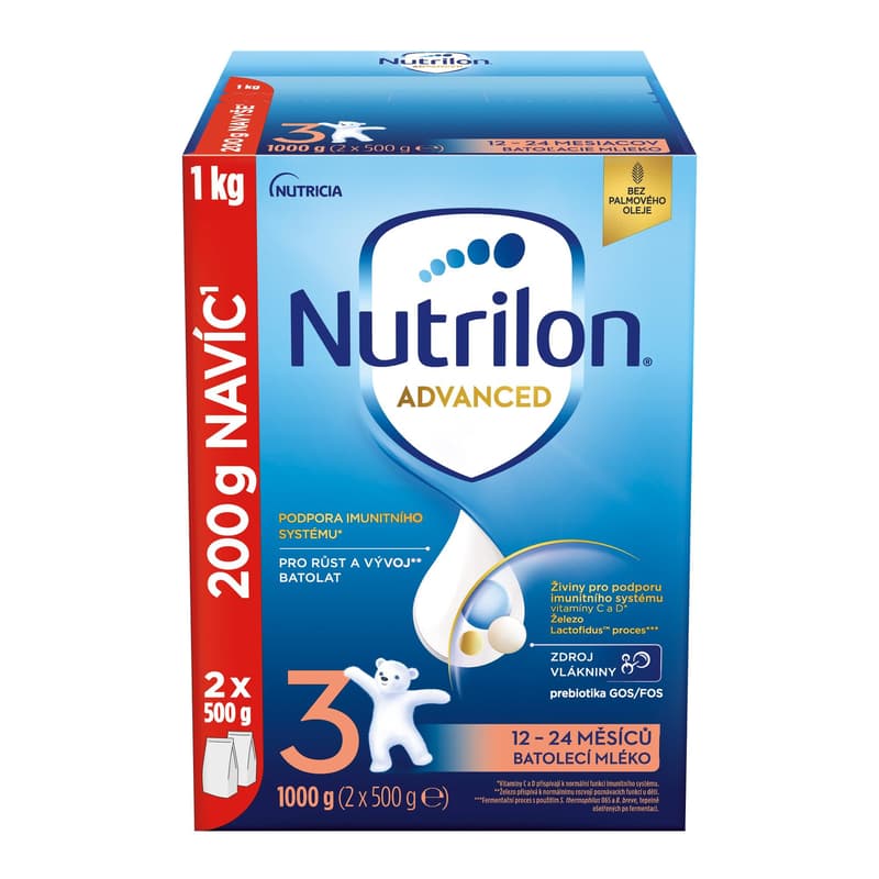 Nutrilon Advanced 3 batolecí mléko – duo balení