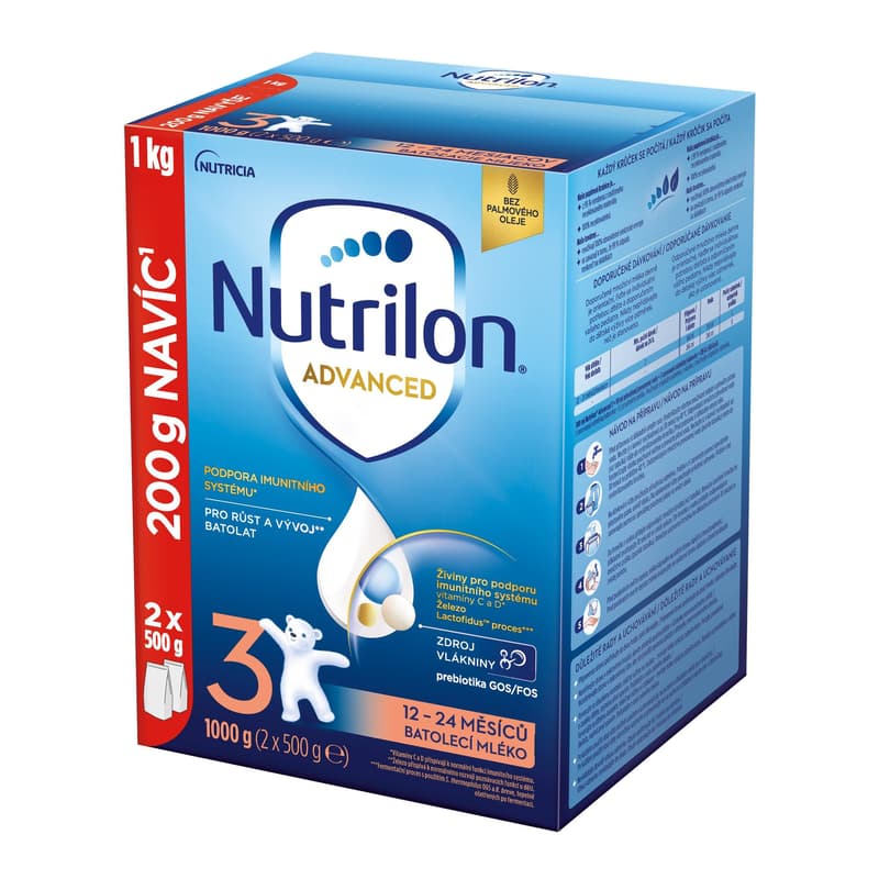 Nutrilon Advanced 3 batolecí mléko – duo balení