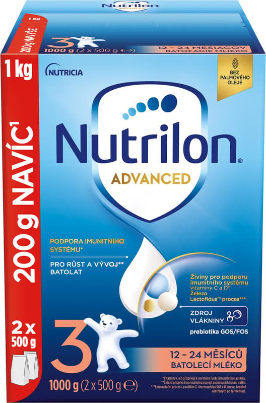 Nutrilon Advanced 3 batolecí mléko – duo balení
