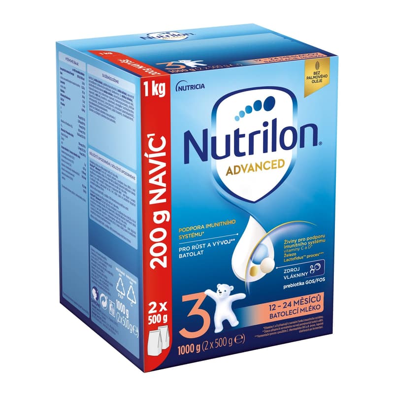 Nutrilon Advanced 3 batolecí mléko – duo balení
