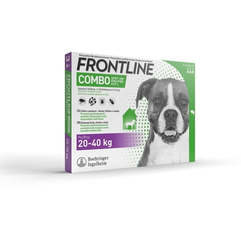 Frontline Combo Spot on Dog 20-40kg pipet.3x2.68ml