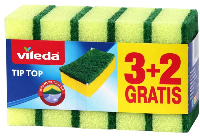 Vileda Tip Top sponge 3+2ks