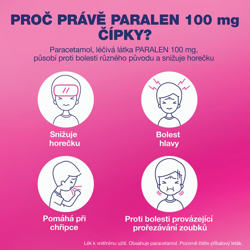 PARALEN 100MG čípek 5