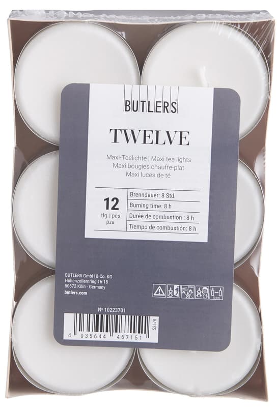 Butlers Twelve Maxi čajové svíčky set