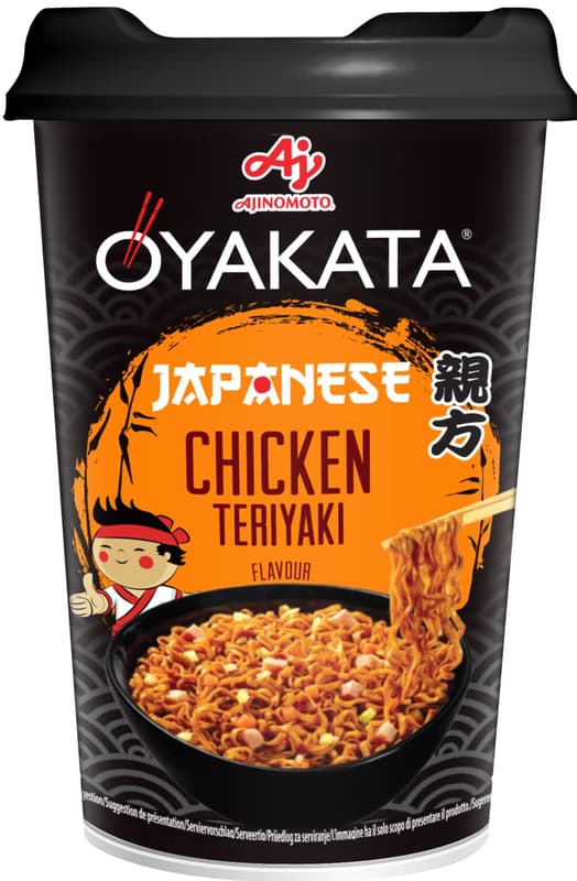 Oyakata Instant dish with noodles and sauce chicken teriyaki flavour