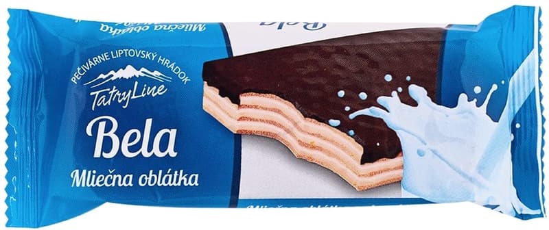 Tatry Line Bela milk wafer half-dipped