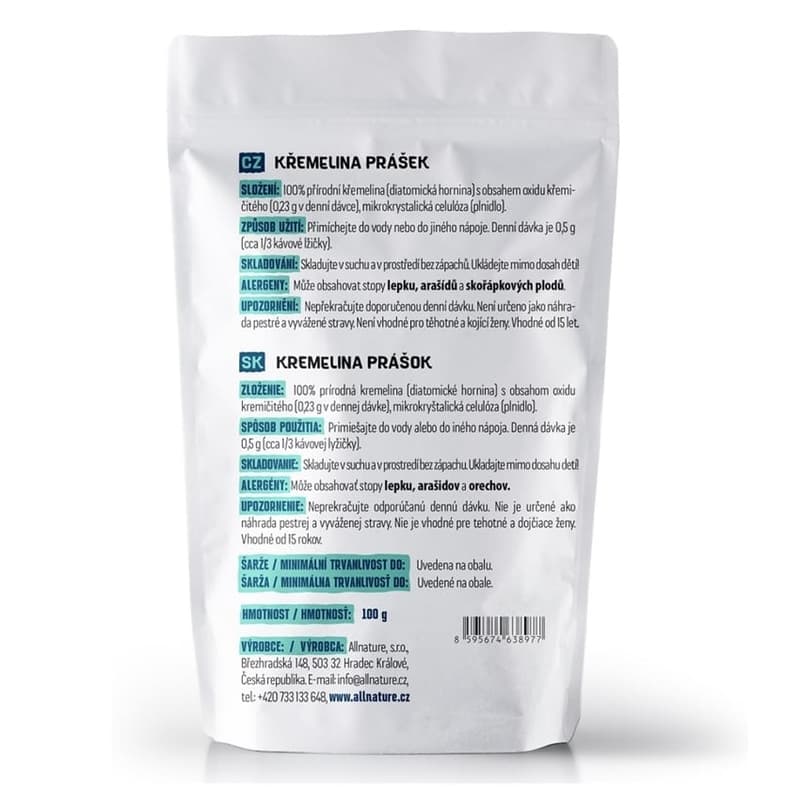 Allnature Křemelina prášek 100g