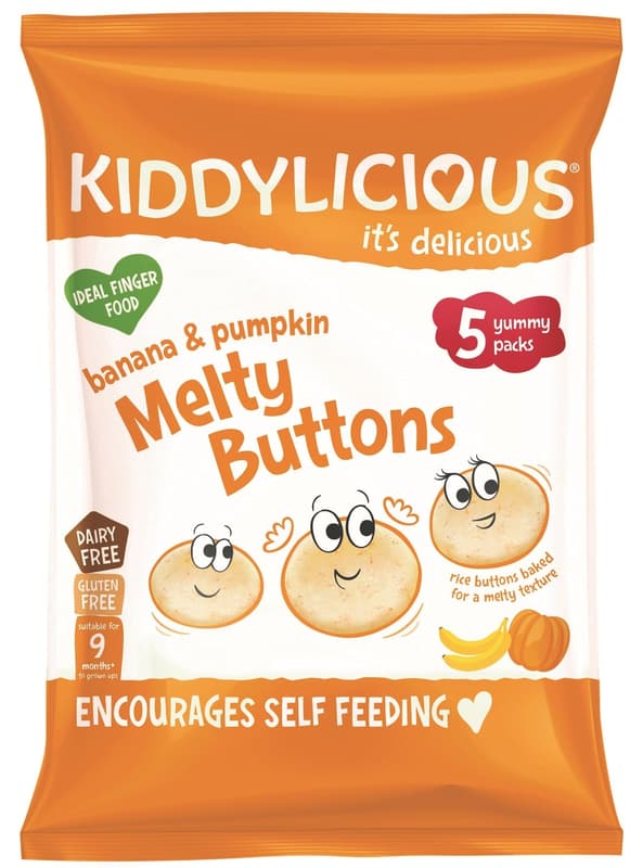 Kiddylicious Ovocno-zeleninové knoflíčky banán s dýní